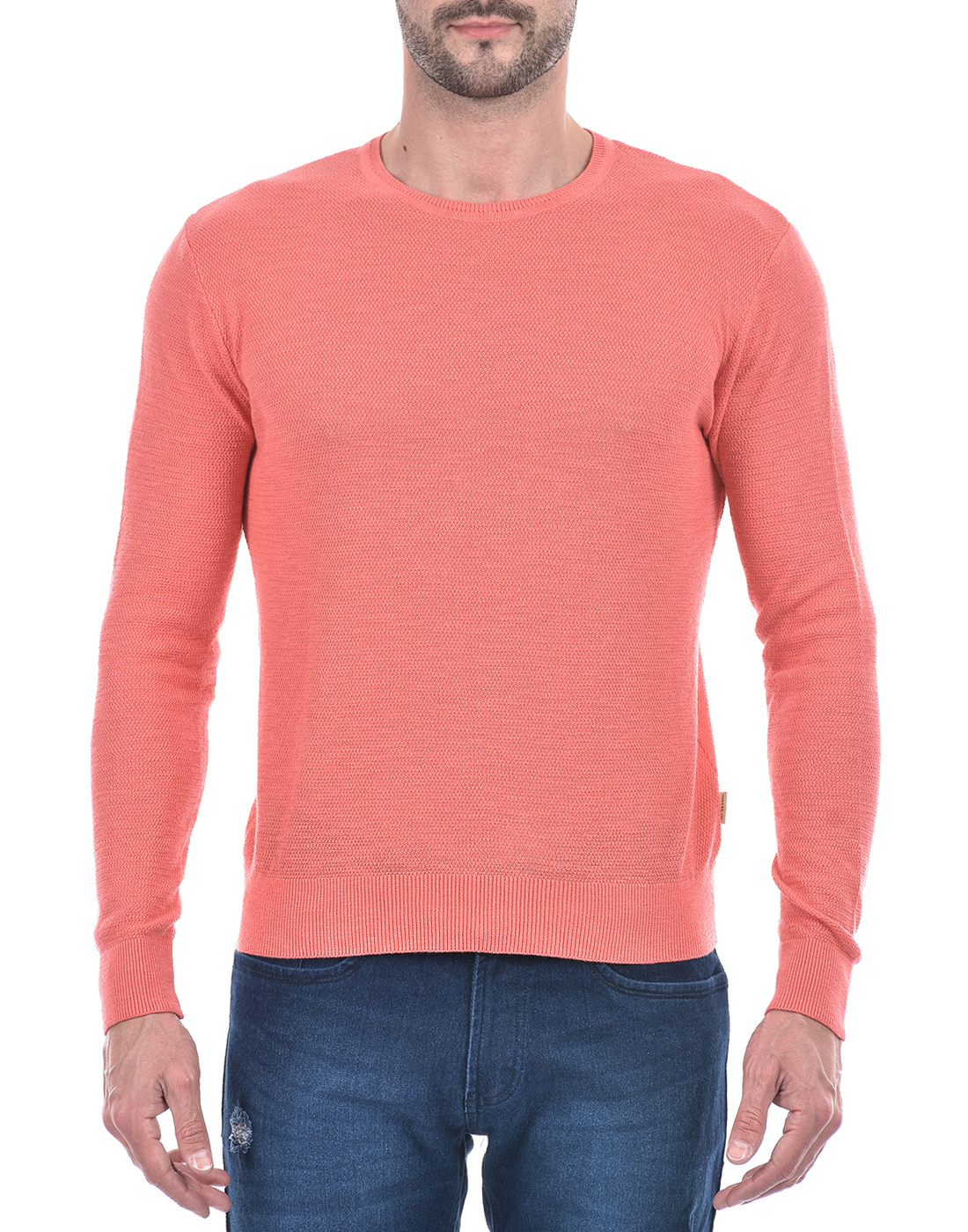 Numero Uno Men Solid Orange Sweater